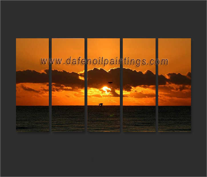 Dafen Oil Painting on canvas sunglow -set658